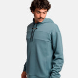Trango - Barlu PC010485 - Sudadera azul grisáceo con capucha fija con ceñidor facial - Hombre