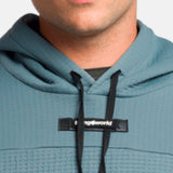 Trango - Barlu PC010485 - Sudadera azul grisáceo con capucha fija con ceñidor facial - Hombre