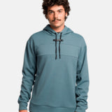 Trango - Barlu PC010485 - Sudadera azul grisáceo con capucha fija con ceñidor facial - Hombre