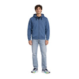 TrangoWorld - Riopar PC010790 - Chaqueta azul con capucha fija y bolsillos - Hombre