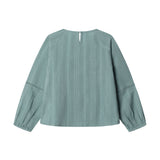 Pepe Jeans – Heloise PG3000019-558 – Blusa verde de manga larga 100% algodón con encaje - Niña