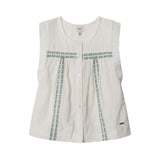 Pepe Jeans – Hetty PG3000020-808 – Blusa blanca sin mangas de algodón y viscosa - Niña