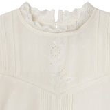 Pepe Jeans - Nadia PG3000027-808 - Blusa color crudo de manga larga con detalles bordados - Niña