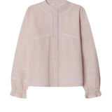 Pepe Jeans - Noras PG3000038-385 - Blusa rosa de gasa 100% algodón con inserciones de encaje - Niña