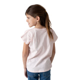 Pepe Jeans – Gigi PG5000031-305 – Camiseta rosa de manga corta de corte relajado con logo estampado - Niña