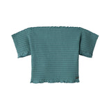 Pepe Jeans – Georgina PG5000033-558 – Top azul con hombros descubiertos de algodón y elastano - Niña