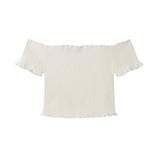Pepe Jeans – Georgina PG5000033-808 – Top blanco con hombros descubiertos de algodón y elastano - Niña