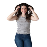 Pepe Jeans – Gracie PG5000034-595 – Top de rayas marineras elástico fruncido sin mangas - Niña
