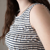 Pepe Jeans – Gracie PG5000034-595 – Top de rayas marineras elástico fruncido sin mangas - Niña
