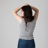 Pepe Jeans – Gracie PG5000034-595 – Top de rayas marineras elástico fruncido sin mangas - Niña