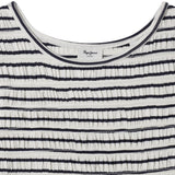 Pepe Jeans – Gracie PG5000034-595 – Top de rayas marineras elástico fruncido sin mangas - Niña
