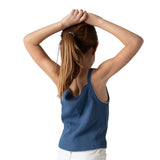 Pepe Jeans – Galadriel PG5000051-549 – Top azul de tirantes y punto pointelle 100% algodón - Niña