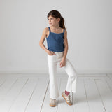 Pepe Jeans – Galadriel PG5000051-549 – Top azul de tirantes y punto pointelle 100% algodón - Niña