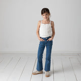 Pepe Jeans – Galadriel PG5000051-808 – Top blanco de tirantes y punto pointelle 100% algodón - Niña