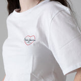 Pepe Jeans – Giana PG5000054-800 – Camiseta blanca de manga corta con logo estampado - Niña