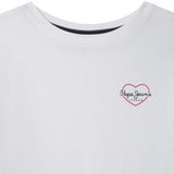 Pepe Jeans – Giana PG5000054-800 – Camiseta blanca de manga corta con logo estampado - Niña