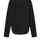 Pepe Jeans - Lully PG5000065-999 - Camiseta negra de manga larga 100% algodón con drapeado lateral - Niña