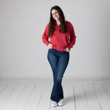 Pepe Jeans – Gabelle PG5800020-264 – Sudadera roja de cuello redondo con encajes - Niña
