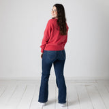 Pepe Jeans – Gabelle PG5800020-264 – Sudadera roja de cuello redondo con encajes - Niña