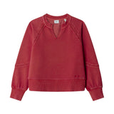 Pepe Jeans – Gabelle PG5800020-264 – Sudadera roja de cuello redondo con encajes - Niña
