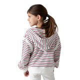 Pepe Jeans – Gardenia PG5800023-800 – Sudadera blanca de rayas con capucha - Niña