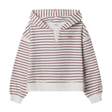 Pepe Jeans – Gardenia PG5800023-800 – Sudadera blanca de rayas con capucha - Niña