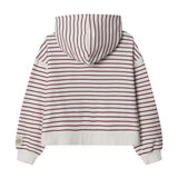 Pepe Jeans – Gardenia PG5800023-800 – Sudadera blanca de rayas con capucha - Niña