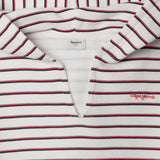 Pepe Jeans – Gardenia PG5800023-800 – Sudadera blanca de rayas con capucha - Niña