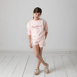 Pepe Jeans – Gab PG5800029-305 – Sudadera rosa de corte relajado con cuello redondo 100% algodón - Niña