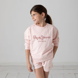 Pepe Jeans – Gab PG5800029-305 – Sudadera rosa de corte relajado con cuello redondo 100% algodón - Niña