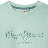 Pepe Jeans – Gab PG5800029-508 – Sudadera azul de corte relajado con cuello redondo 100% algodón - Niña