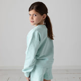 Pepe Jeans – Gab PG5800029-508 – Sudadera azul de corte relajado con cuello redondo 100% algodón - Niña