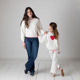 Pepe Jeans – Florence PG7000020-808 – Jersey blanco de rombos 100% algodón con bordado en la espalda - Niña