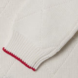 Pepe Jeans – Florence PG7000020-808 – Jersey blanco de rombos 100% algodón con bordado en la espalda - Niña