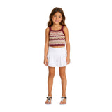 Pepe Jeans - Hyo PG7000024-287 – Top de punto 100% algodón con rayas de escote cuadrado y tirantes - Niña