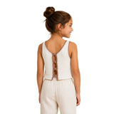 Pepe Jeans – Frankie PG7000025-808 – Top de punto con aberturas en la espalda - Niña