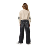 Pepe Jeans - Maureen PG7000033-432 - Jersey beige de cuello subido con logo intarsia - Niña