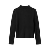 Pepe Jeans - Marla PG7000042-999 - Jersey negro de canalé con cuello Perkins - Niña