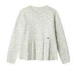 Pepe Jeans - Mavis PG7000044-933 - Jersey gris claro de lana con peplum y cuello redondo - Niña