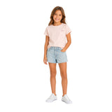 Pepe Jeans – Patty PG8000001PR5-000 – Shorts vaqueros azules con bajo deshilachado - Niña