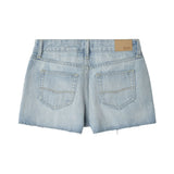 Pepe Jeans – Patty PG8000001PR5-000 – Shorts vaqueros azules con bajo deshilachado - Niña
