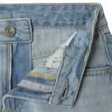 Pepe Jeans – Patty PG8000001PR5-000 – Shorts vaqueros azules con bajo deshilachado - Niña
