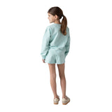 Pepe Jeans – Gab PG8000002-508 – Shorts azules de felpa 100% algodón con logo estampado - Niña