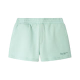 Pepe Jeans – Gab PG8000002-508 – Shorts azules de felpa 100% algodón con logo estampado - Niña