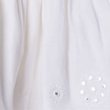 Pepe Jeans – Holly PG9000015-808 – Falda corta blanca de algodón y lino con detalles calados - Niña