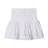 Pepe Jeans – Holly PG9000015-808 – Falda corta blanca de algodón y lino con detalles calados - Niña