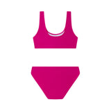 Pepe Jeans - PGB100004-377 – Bikini fucsia de secado rápido con forro delantero - Niña