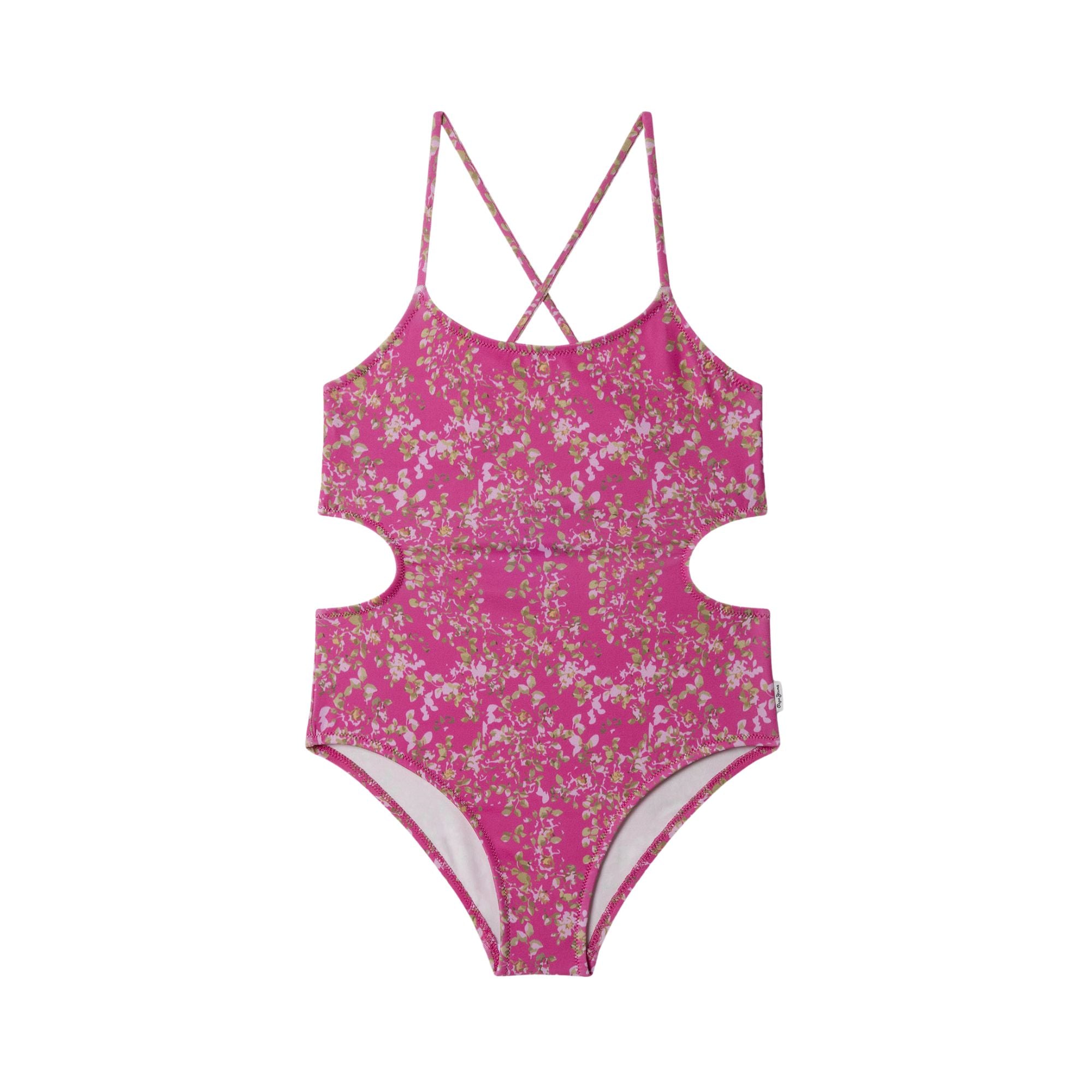 Bañador rosa Ditsy Pepe Jeans niña con flores verano Konestilochic