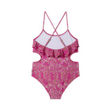 Pepe Jeans – Ditsy PGB100007-377 – Bañador rosa estampado de secado rápido con detalle cut-out - Niña