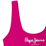 Pepe Jeans - PGB100008-377 – Bañador fucsia con logo estampado y forro en la parte frontal - Niña
